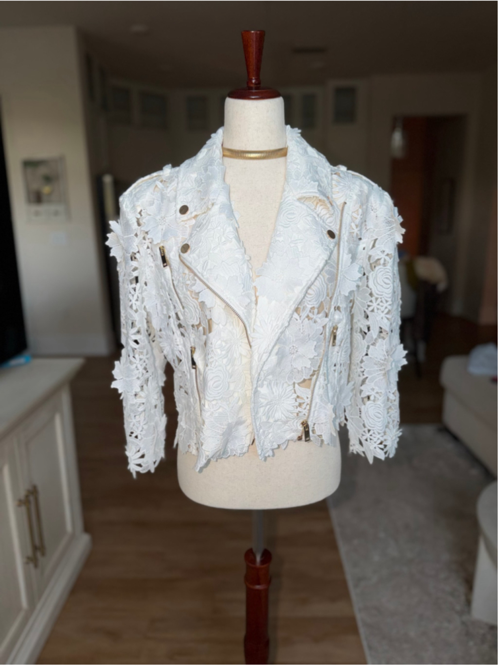 Generation Love White Lace Moto Jacket M NWT